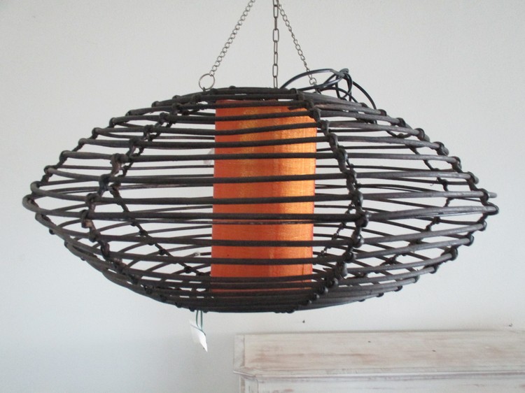 BK9003 LAMPADARIO IN GIUNCO RATTAN